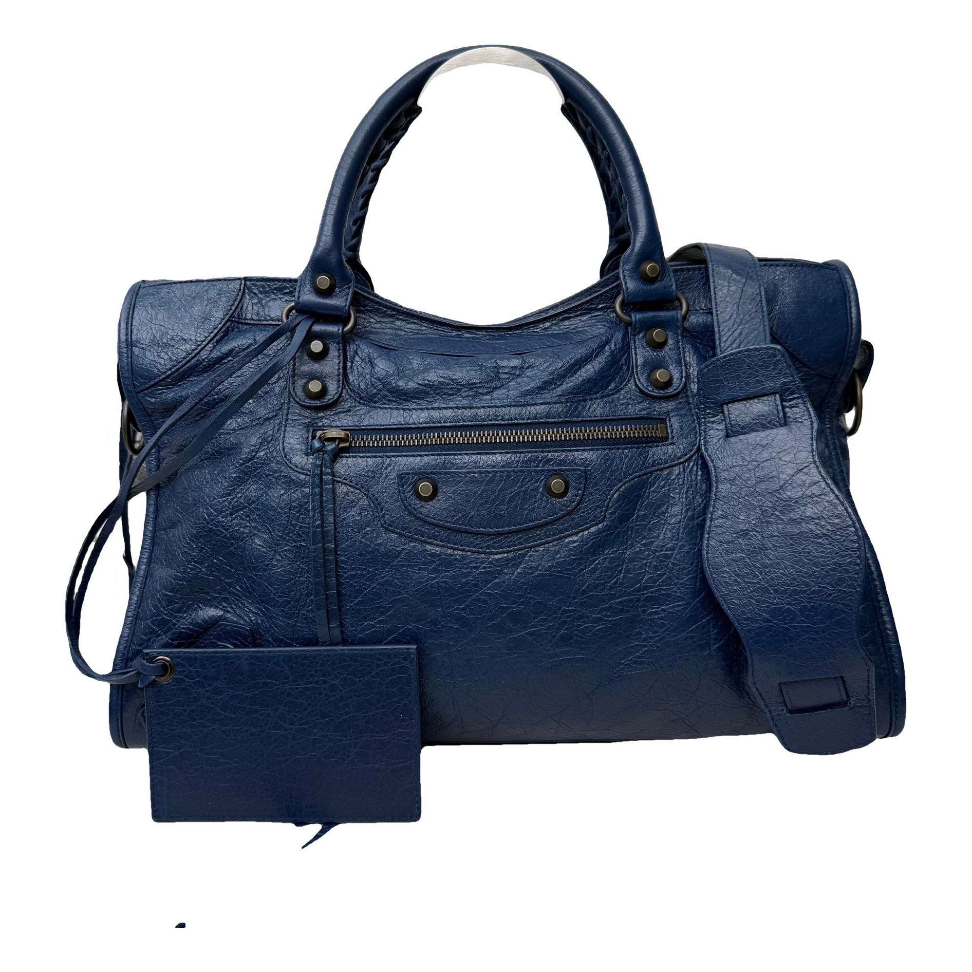 City leather handbag