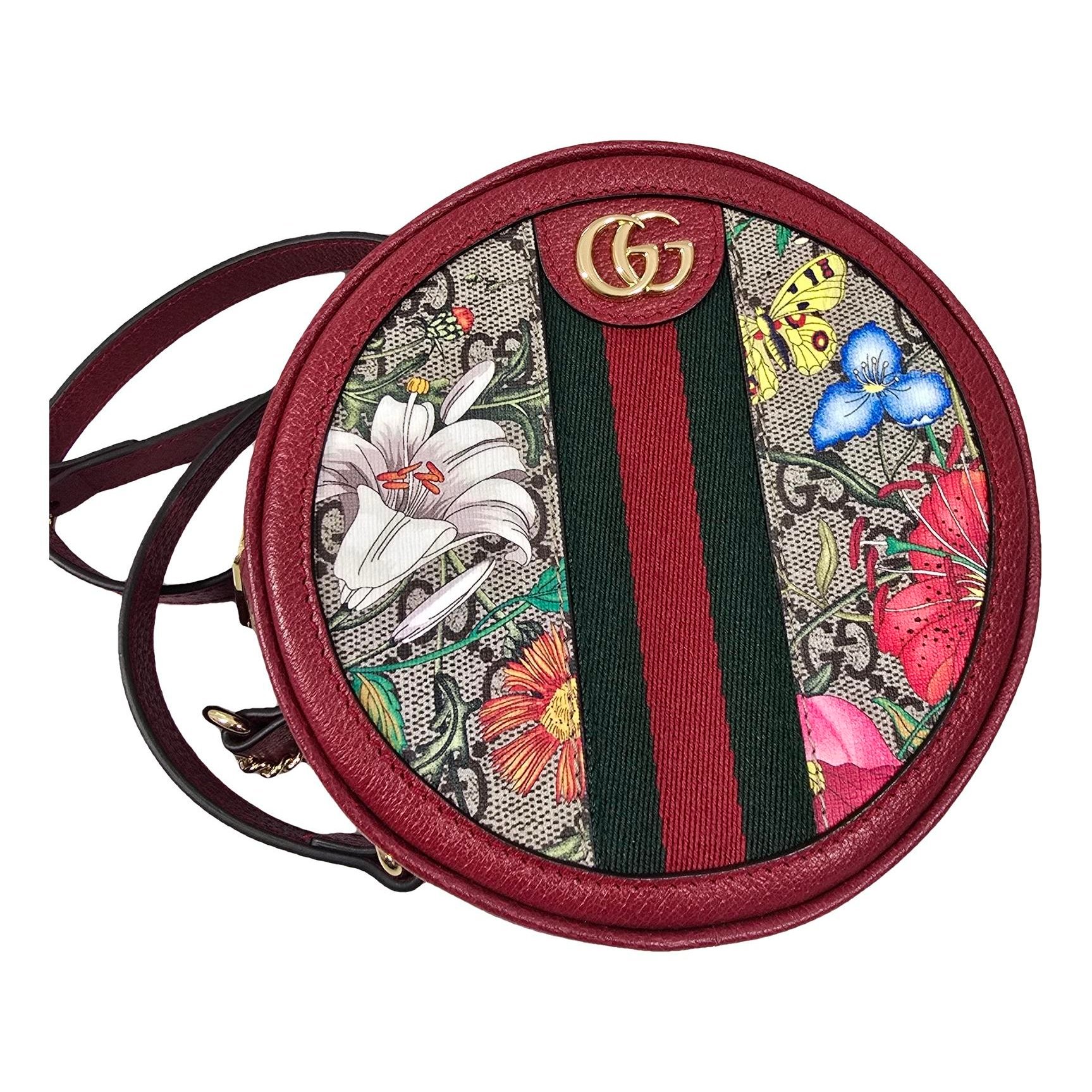 Ophidia Round leather backpack