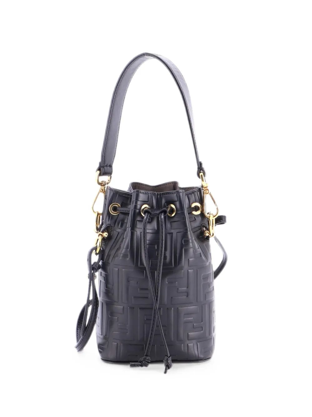 Mon Tresor Zucca Embossed Leather Mini bucket bag