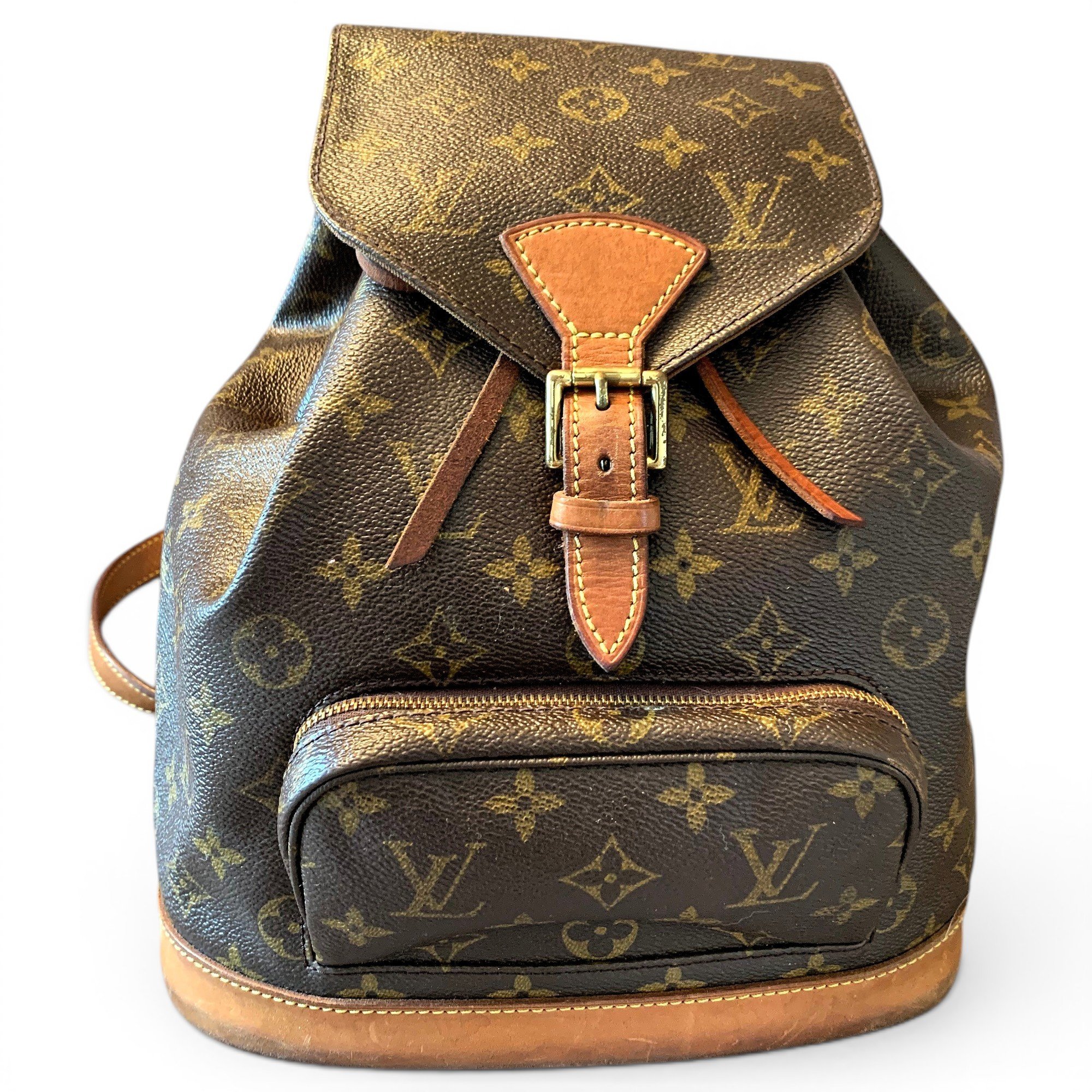 Montsouris Vintage leather backpack