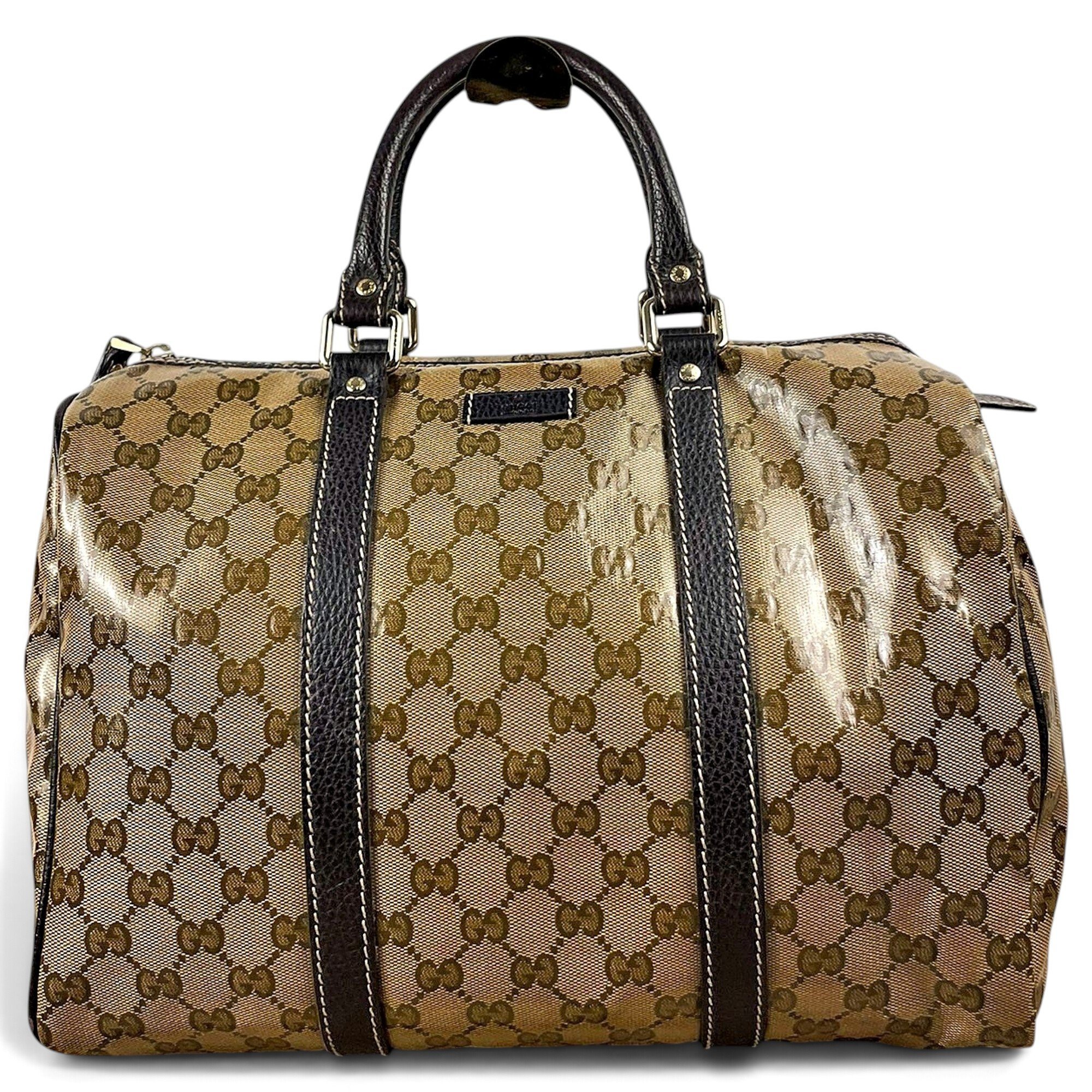 Leather bowling bag