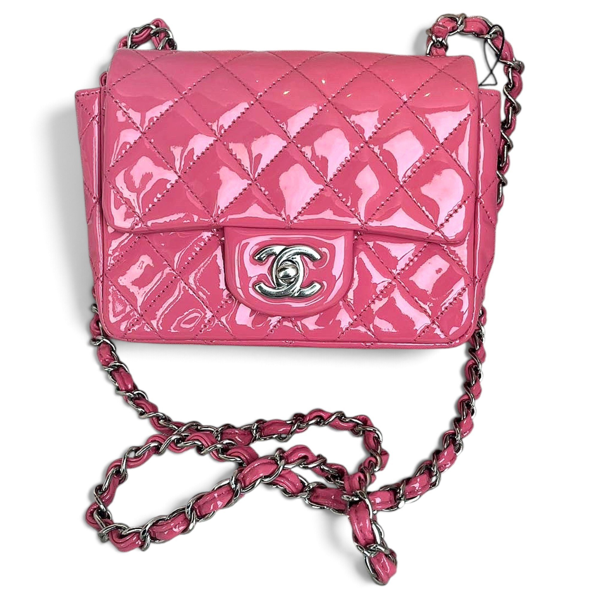 Patent leather handbag