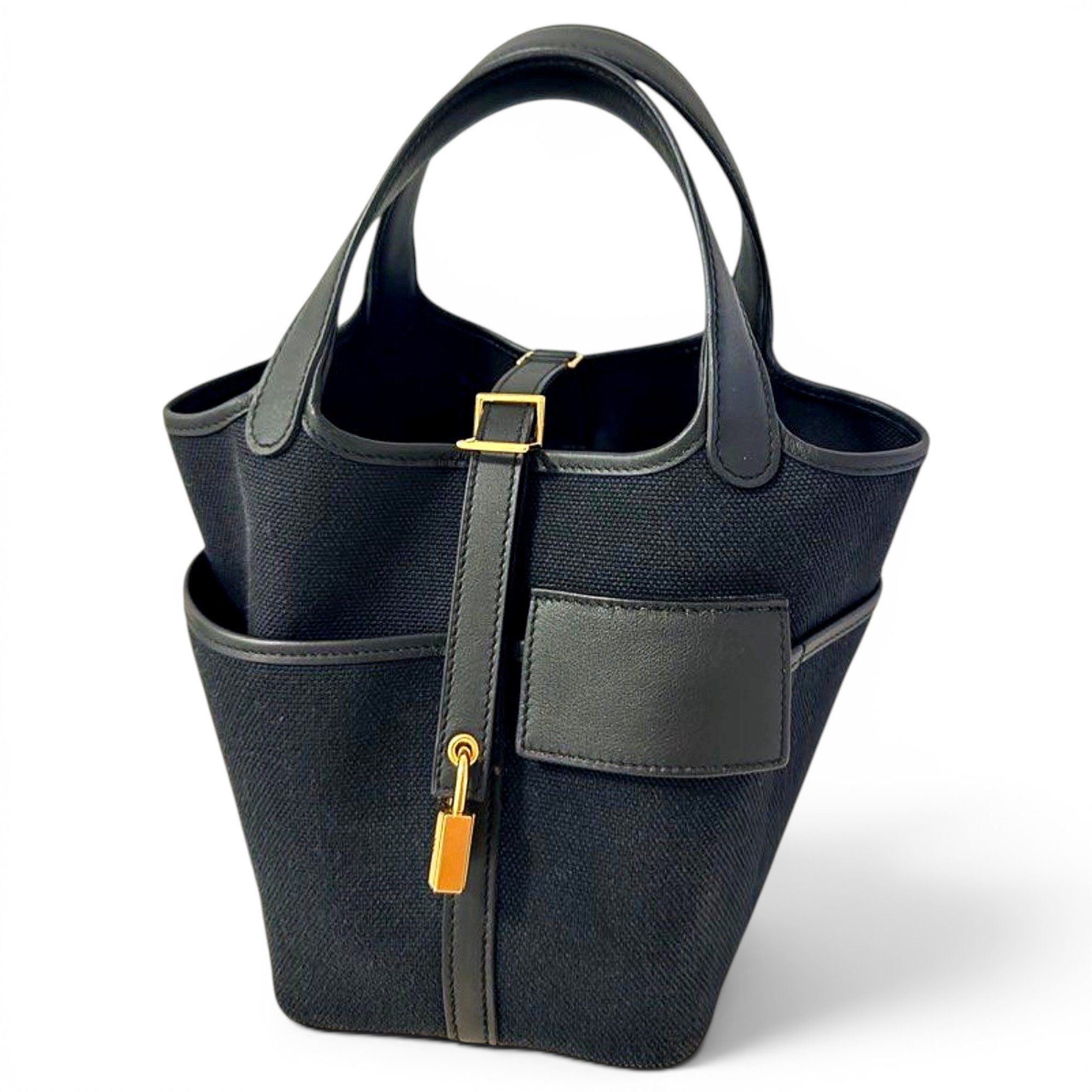Picotin leather tote