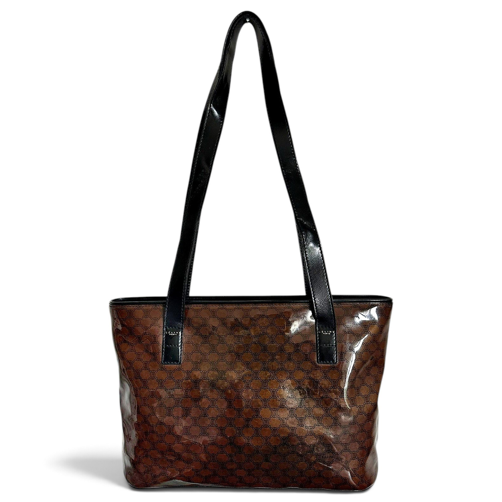 Triomphe patent leather handbag