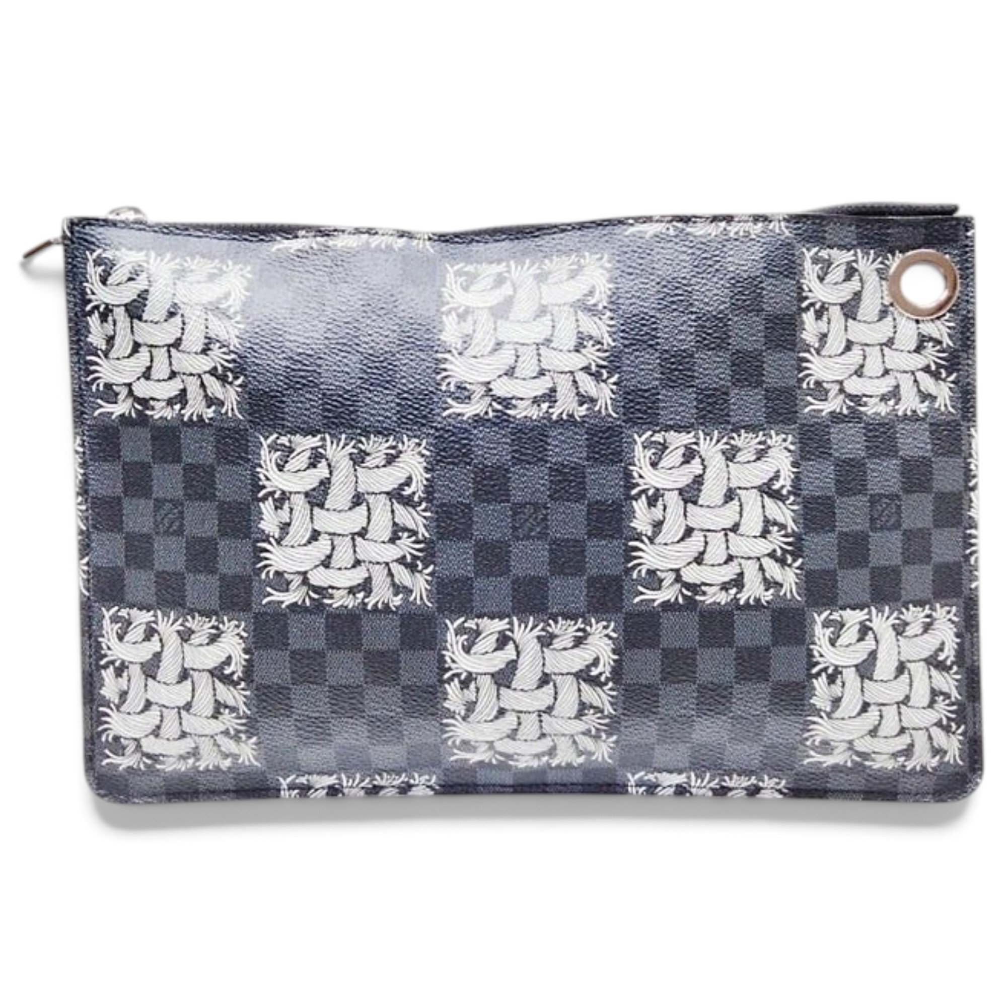 Leather clutch bag