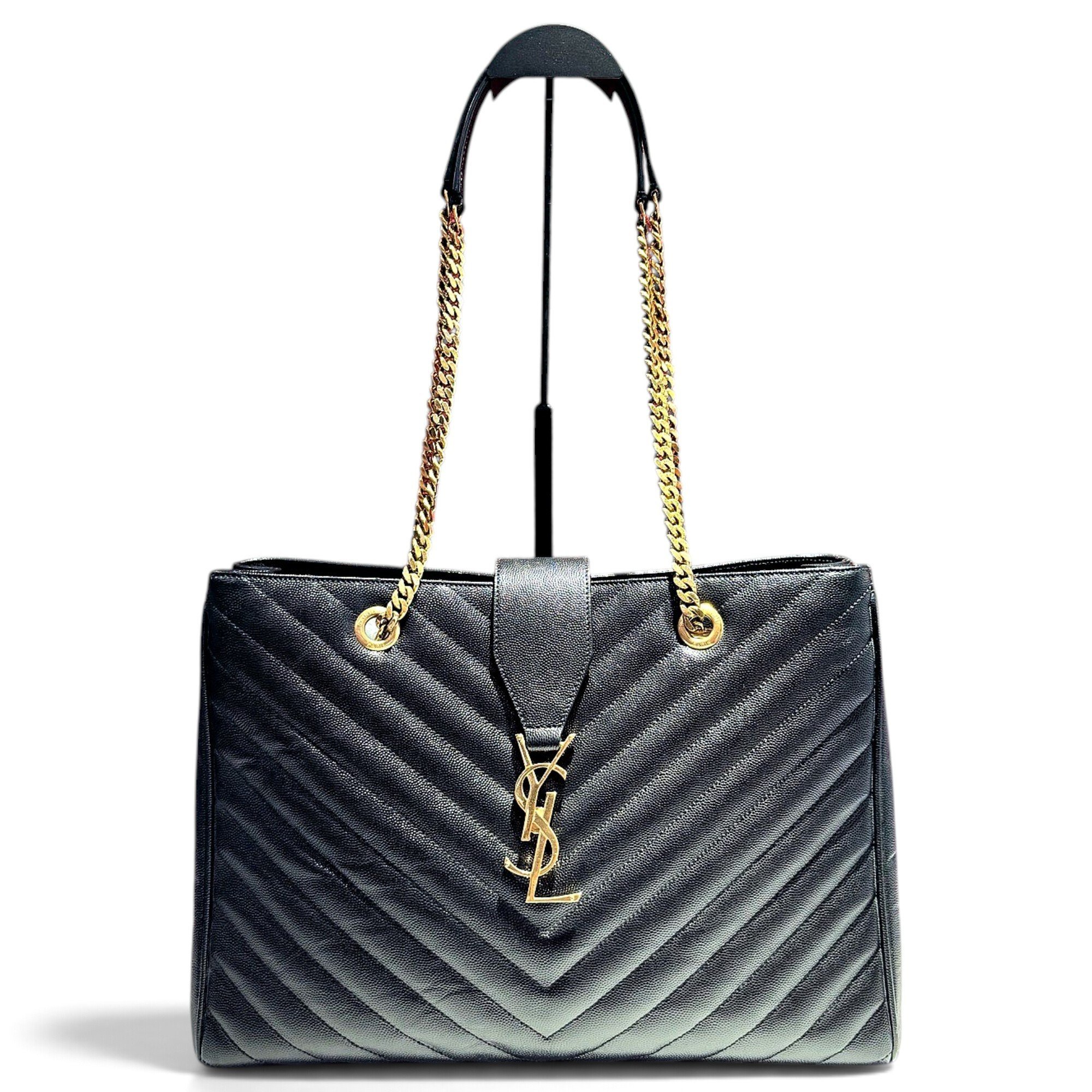 Shopping monogramme leather handbag