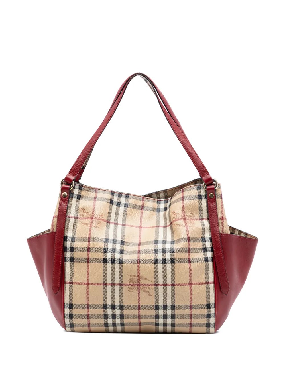 2000-2017 Small Leather Trimmed Haymarket Check Coated Canvas Canterbury tote bag