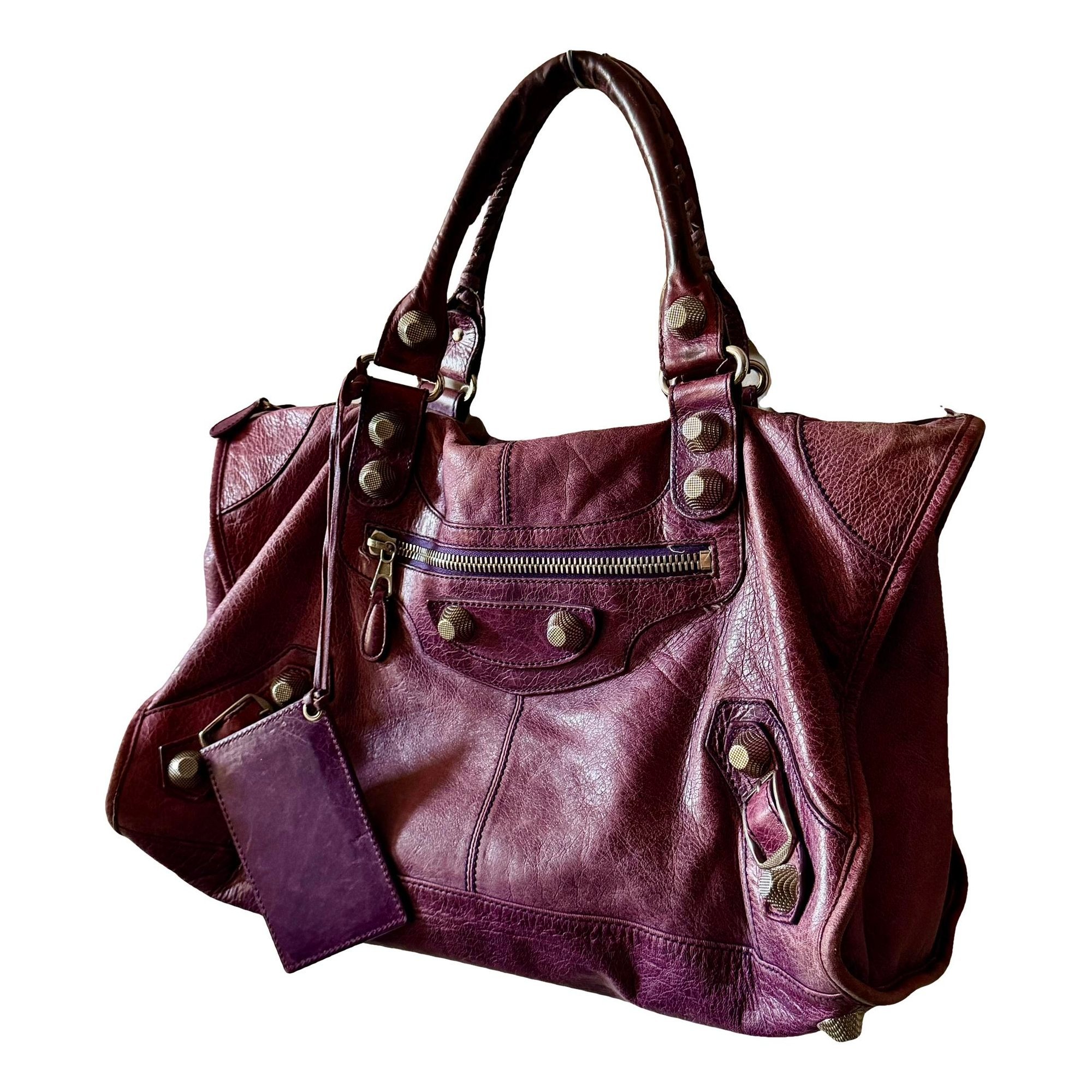 Work leather handbag