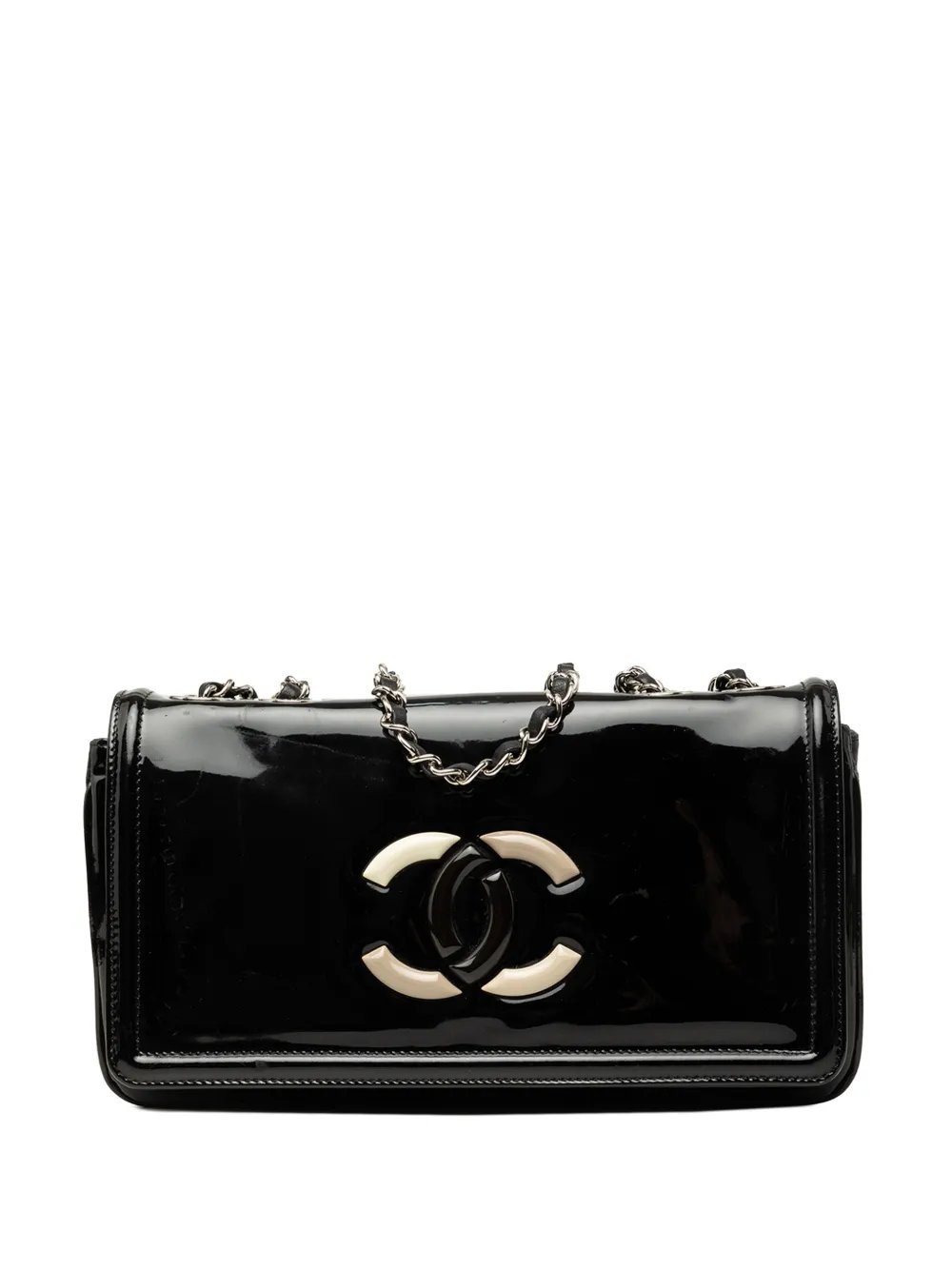 2009-2010 CC Patent Lipstick Ligne Flap shoulder bag