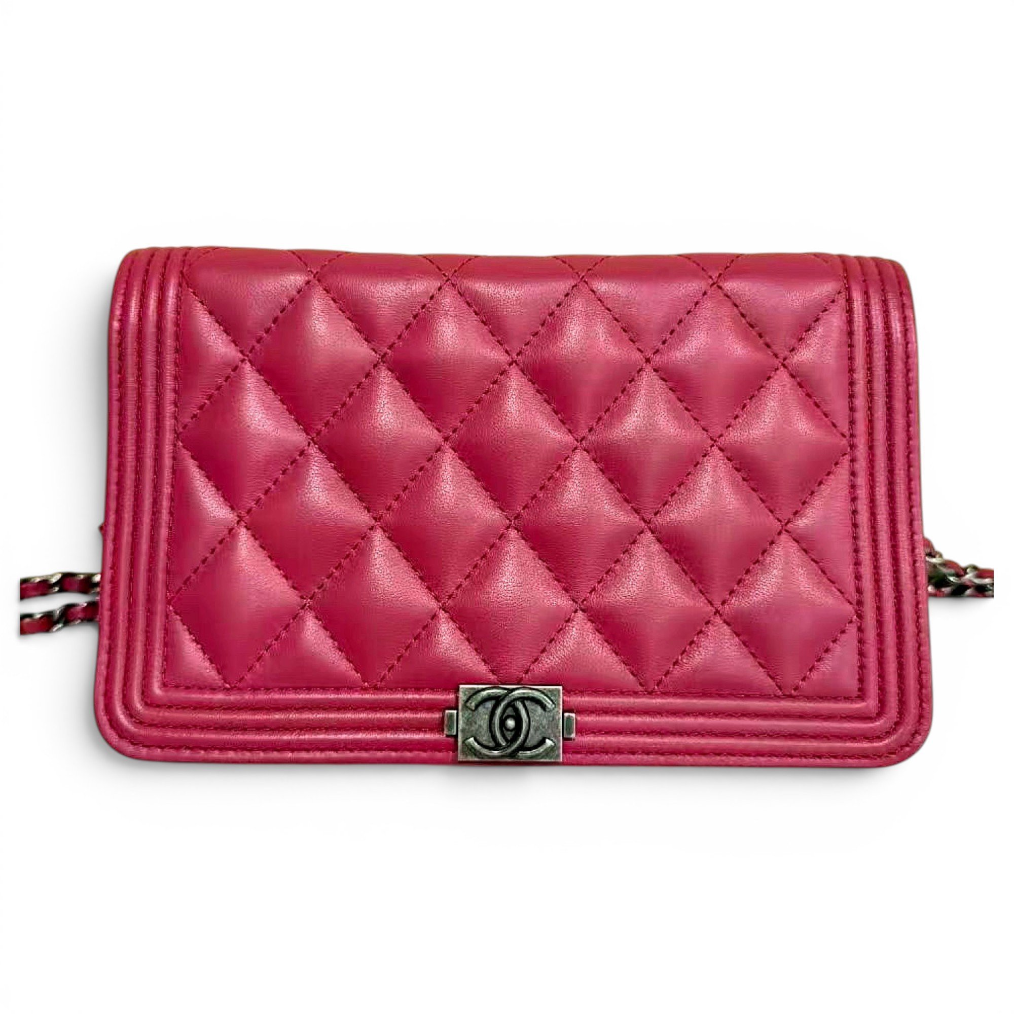Wallet On Chain Boy leather crossbody bag