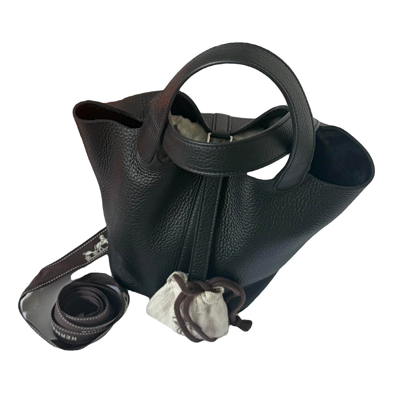 Picotin leather tote