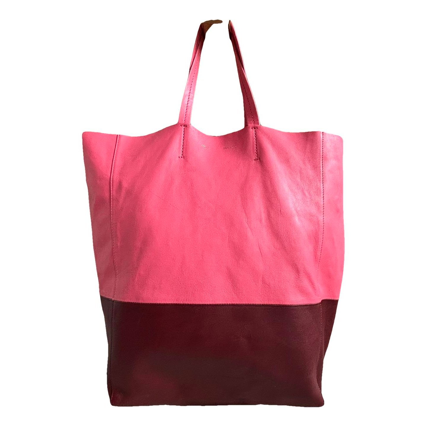 Cabas Vertical leather tote