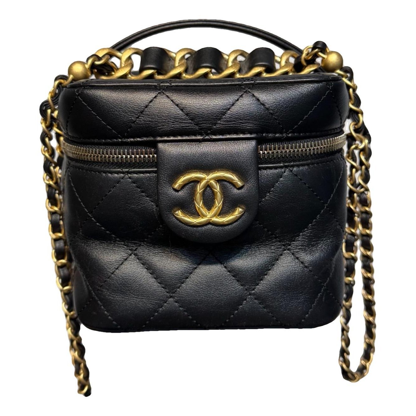 Trendy CC Vanity leather handbag