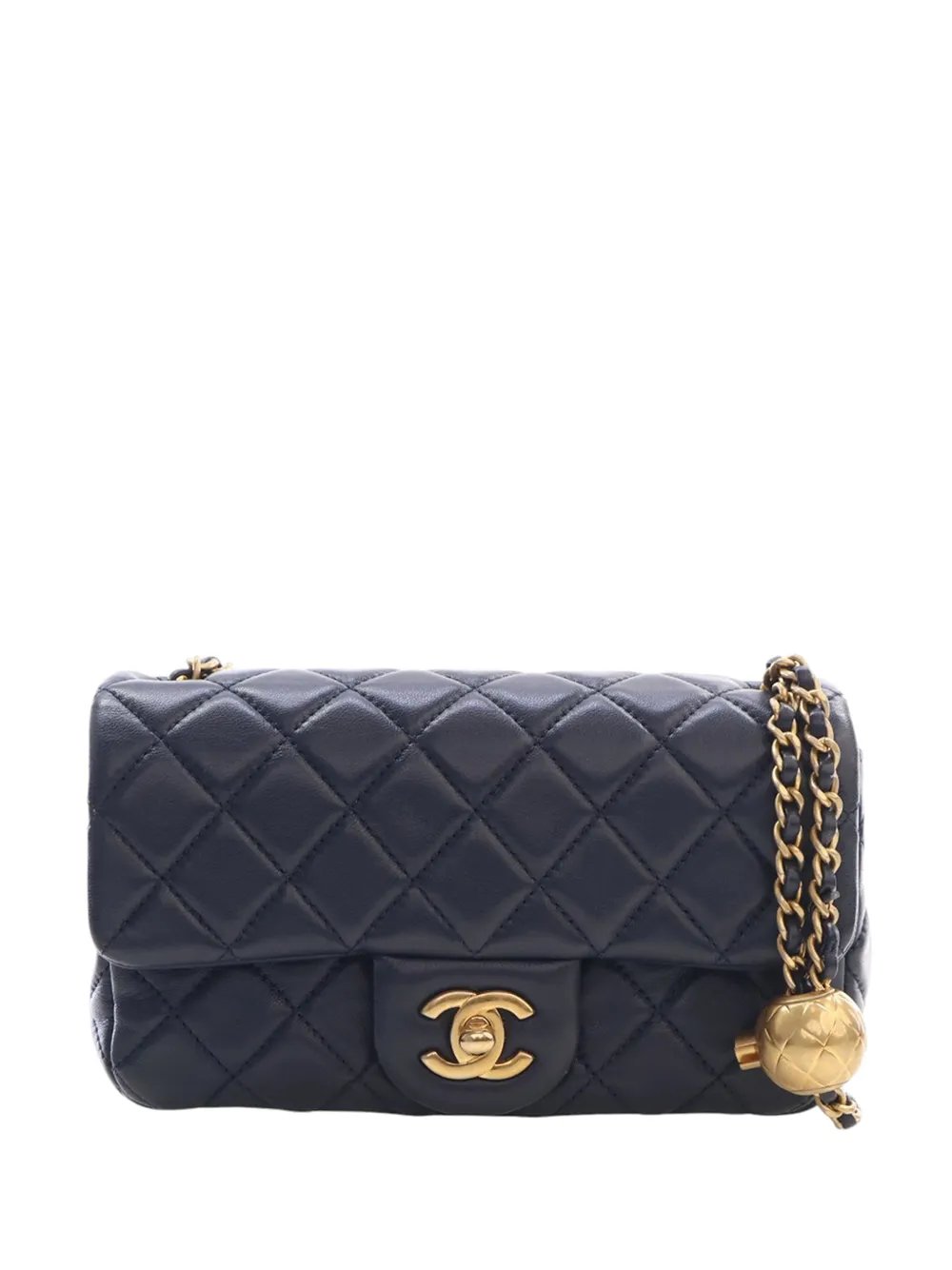2020 Mini Rectangular Classic Lambskin Pearl Crush Single Flap crossbody bag