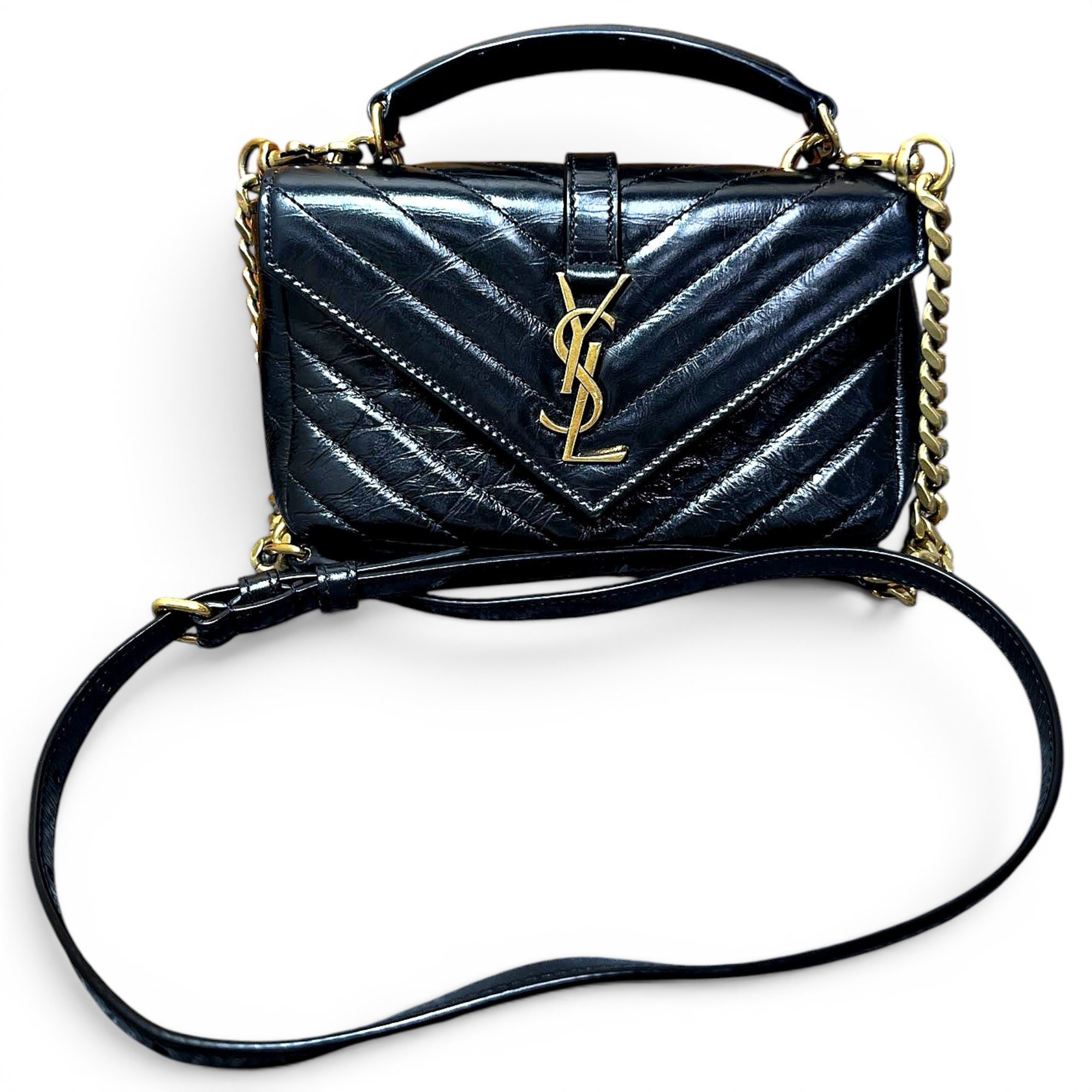 Collége monogramme leather handbag