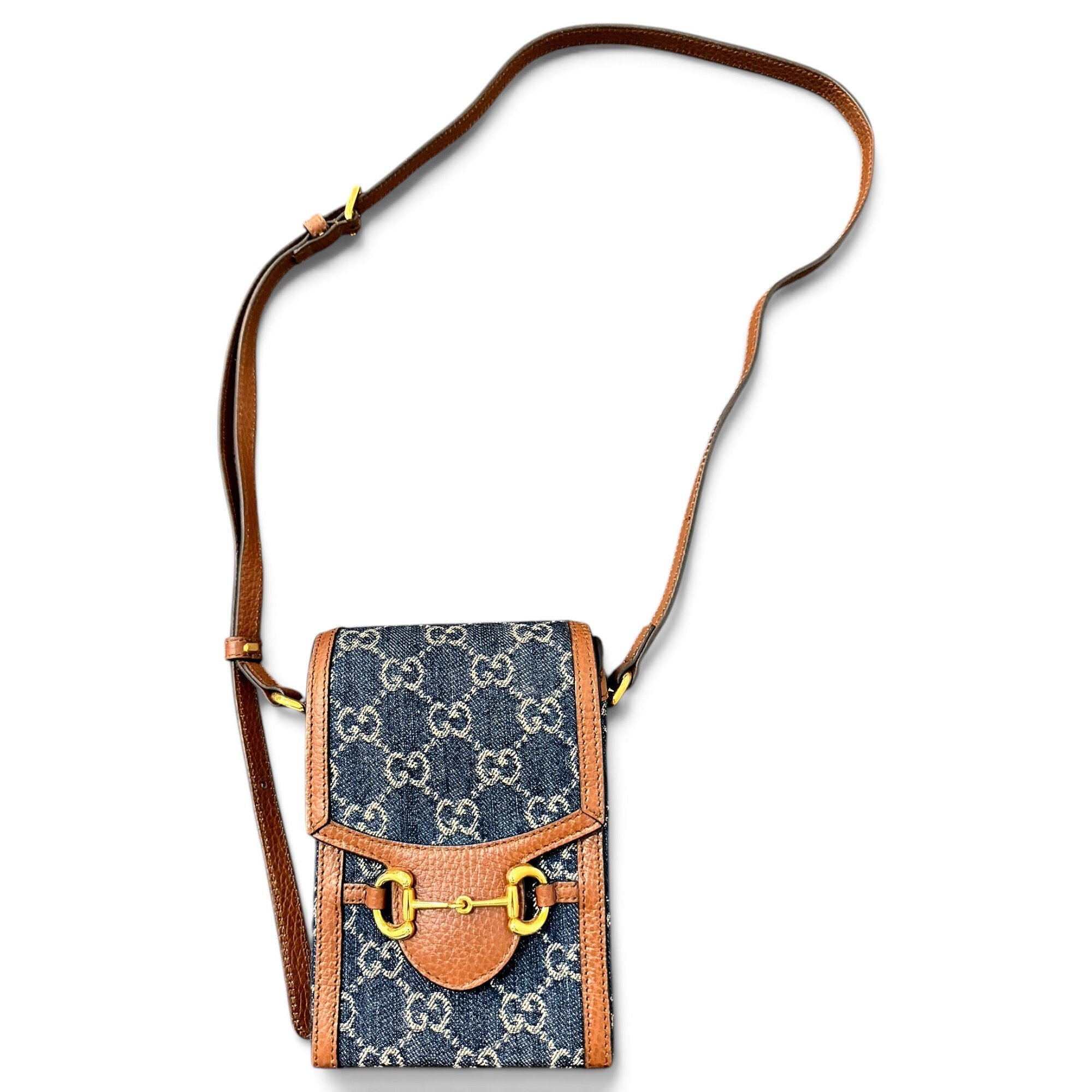 Horsebit 1955 Vertical cloth crossbody bag