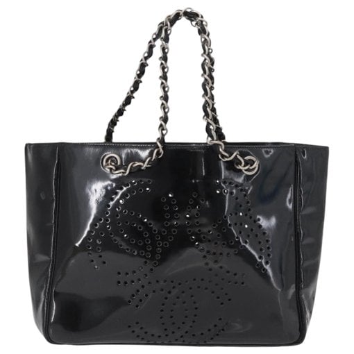 Patent leather tote