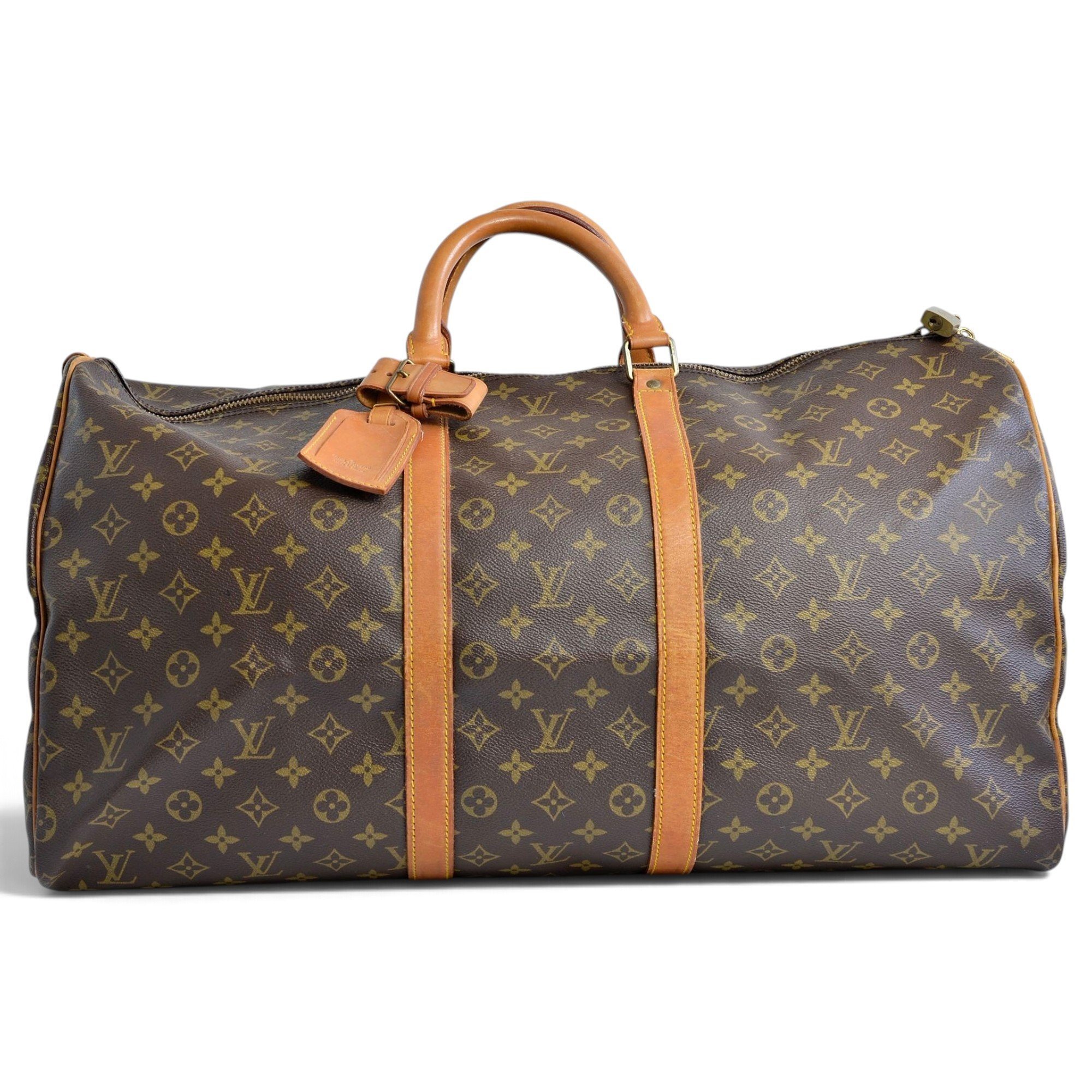 Keepall leather travel bag