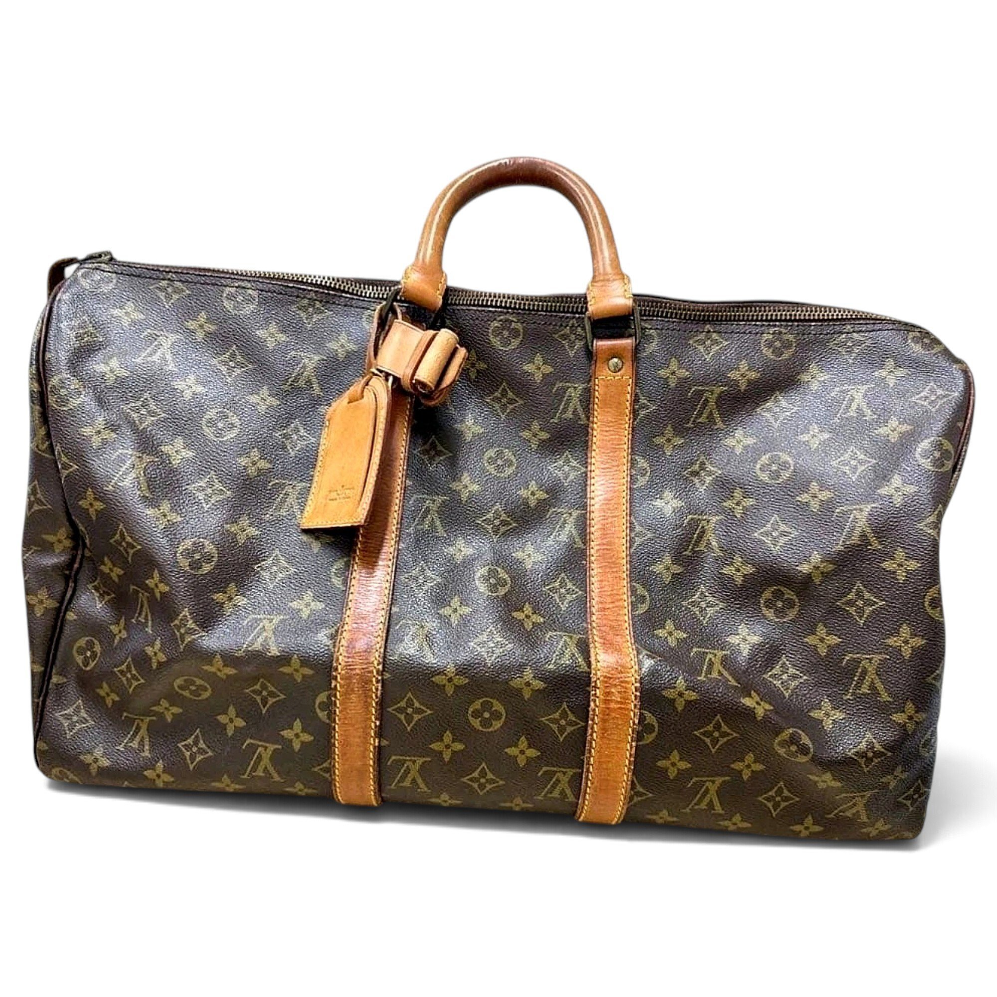 Leather travel bag