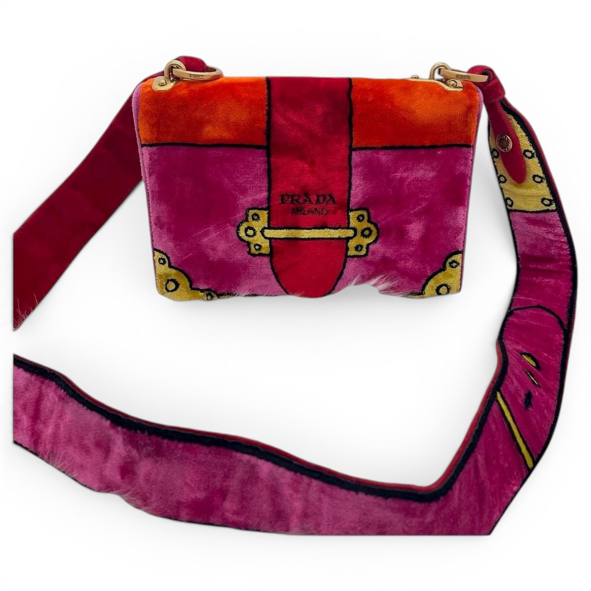 Cahier velvet handbag