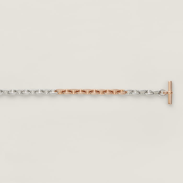 Sans Coloris Chaine d'Ancre Double Tour Bracelet, Small Model