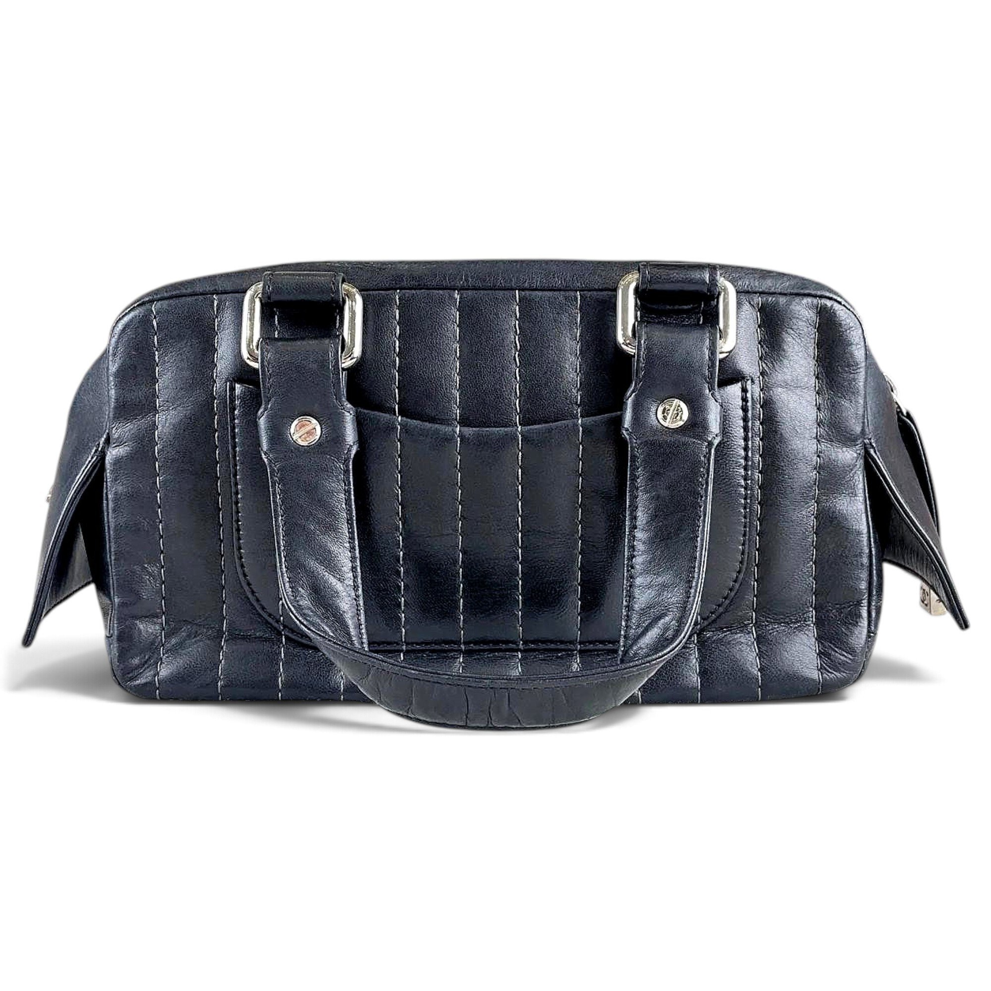Leather bowling bag