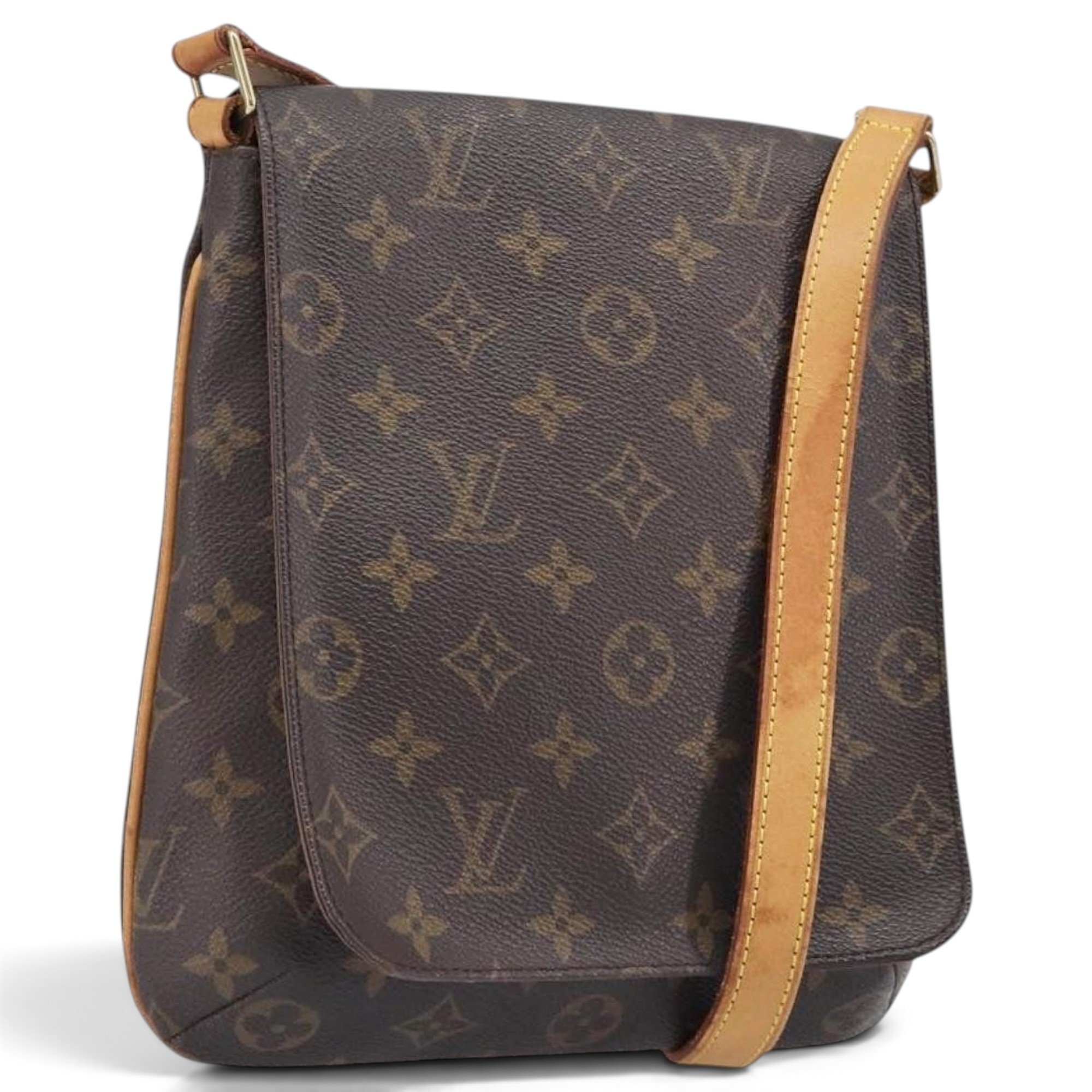 Musette leather handbag