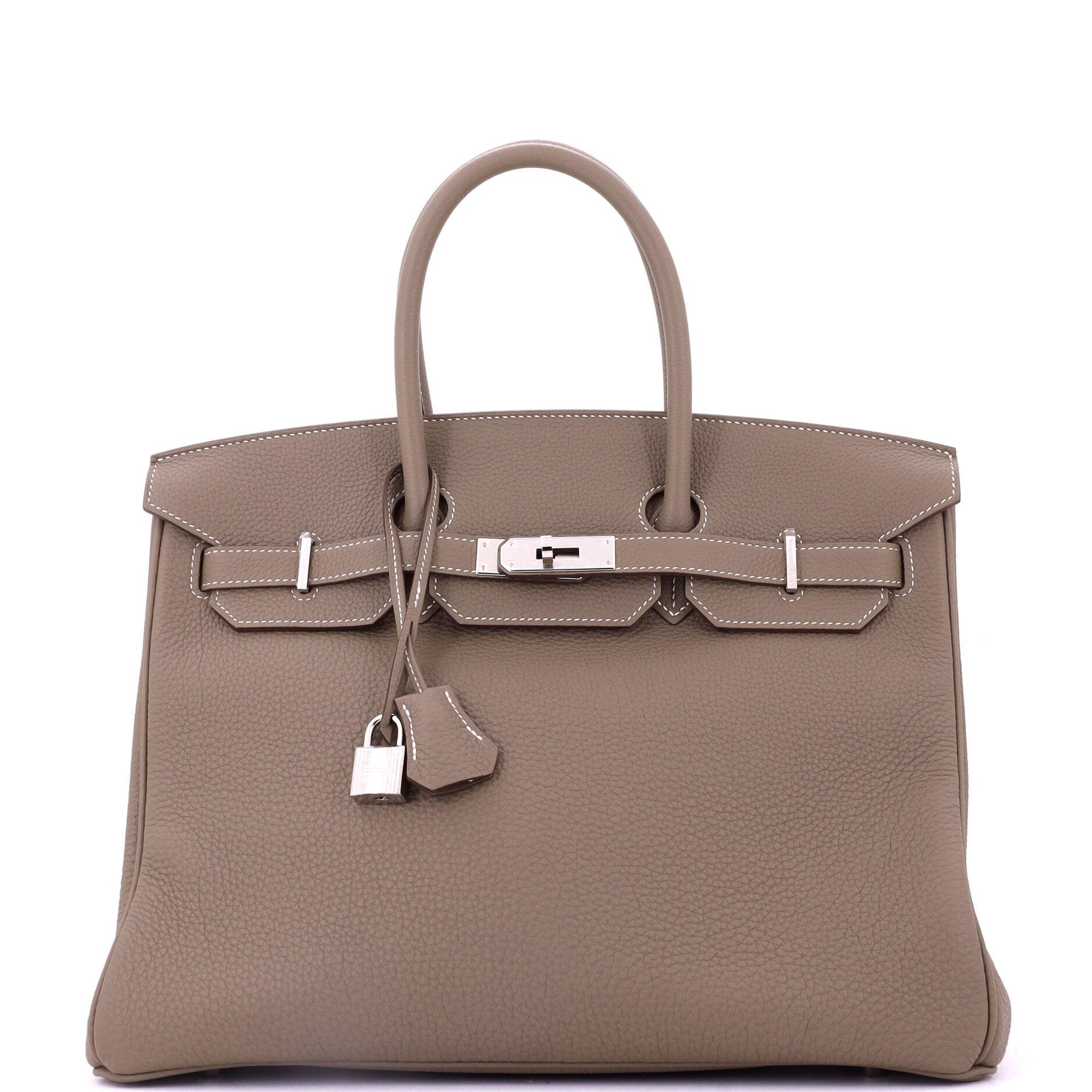 Hermes Birkin Handbag Grey Togo with Palladium Hardware 35
