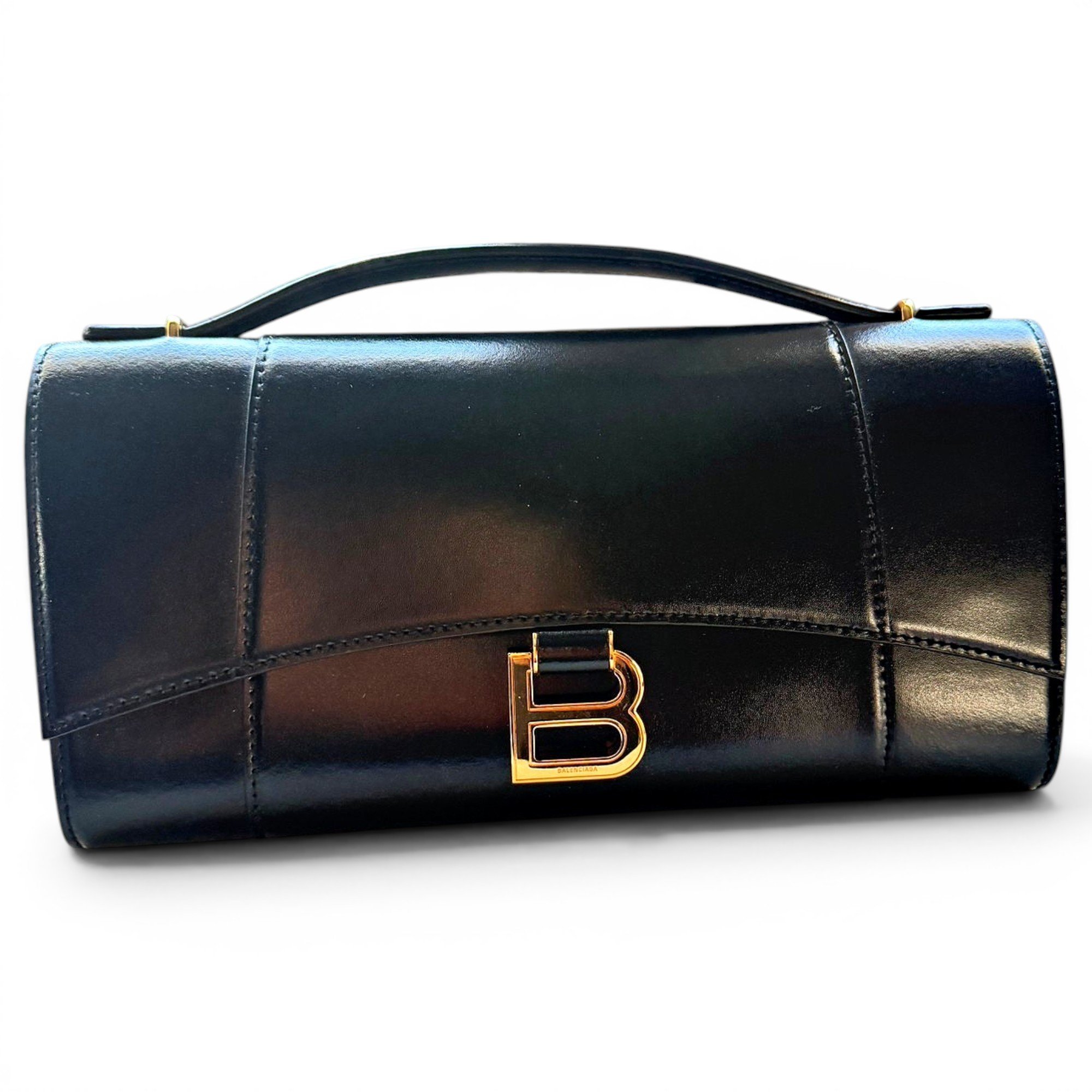 Leather clutch bag