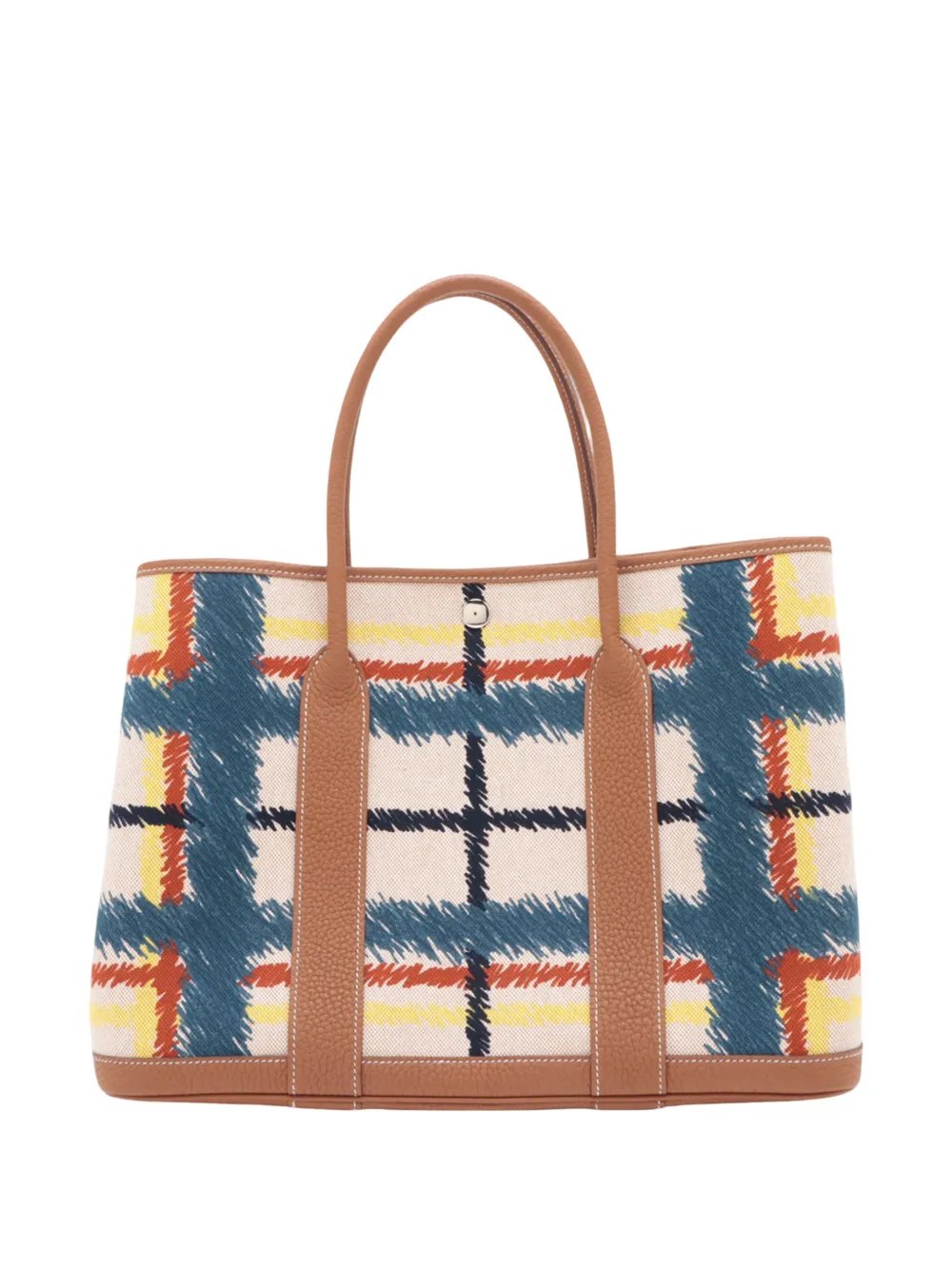 2024 Toile and Negonda Tartan Cross Garden Party 36 tote bag