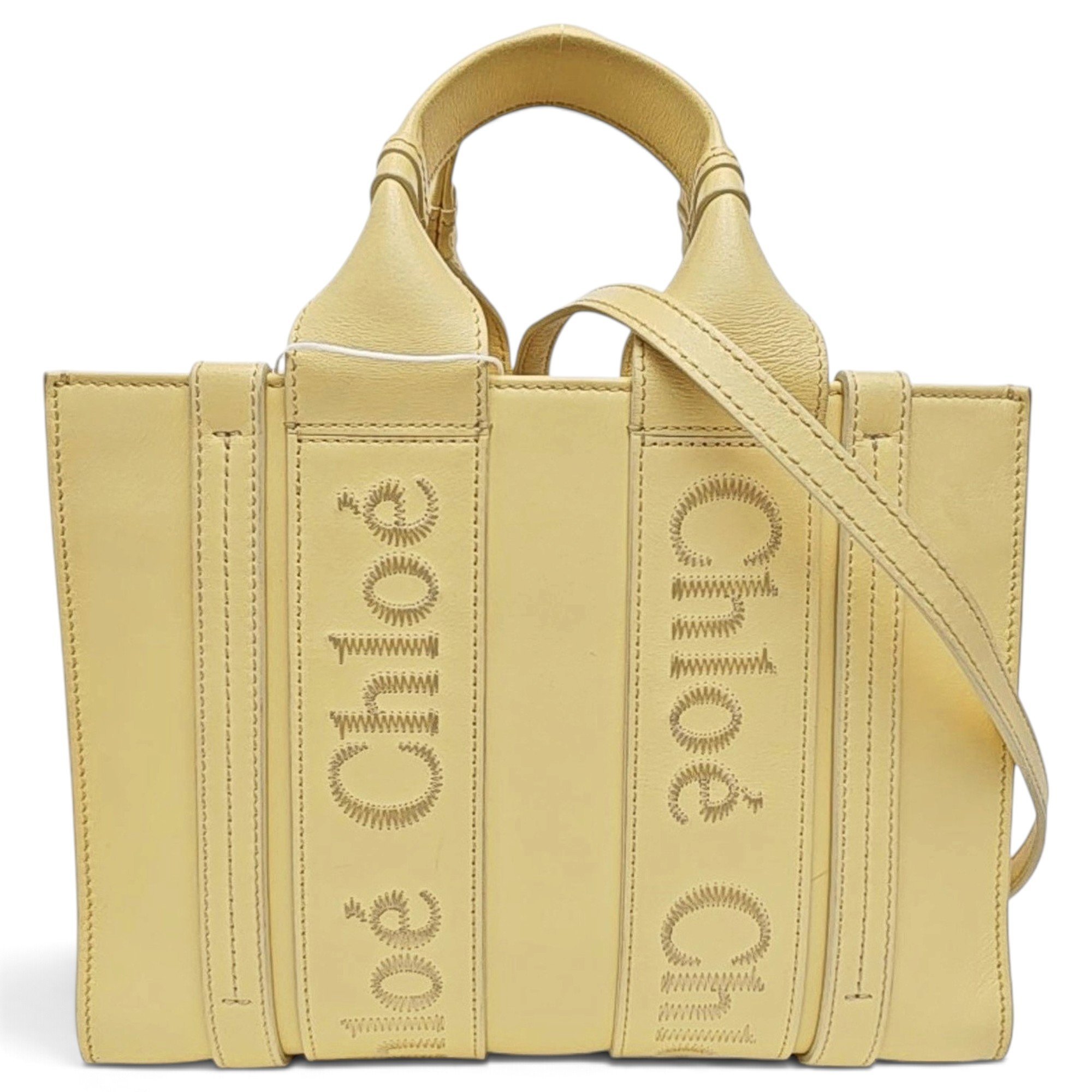 Woody leather handbag