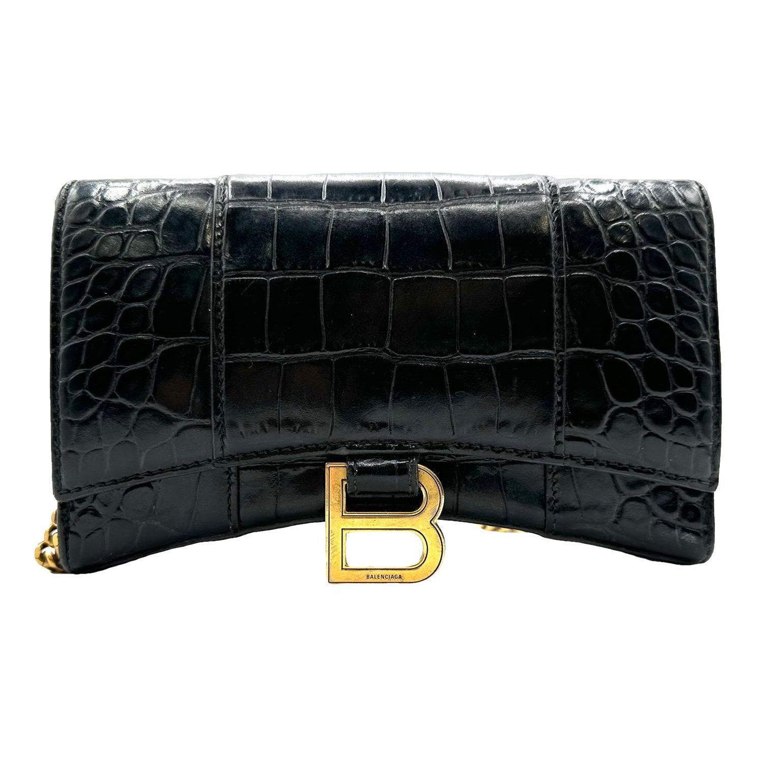 Balenciaga Hourglass leather handbag