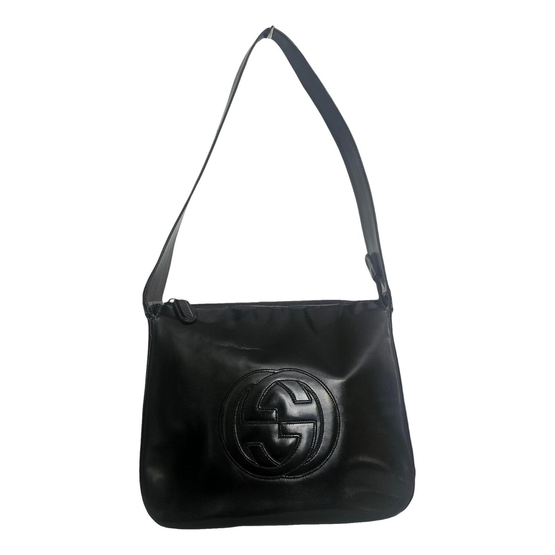 Patent leather handbag