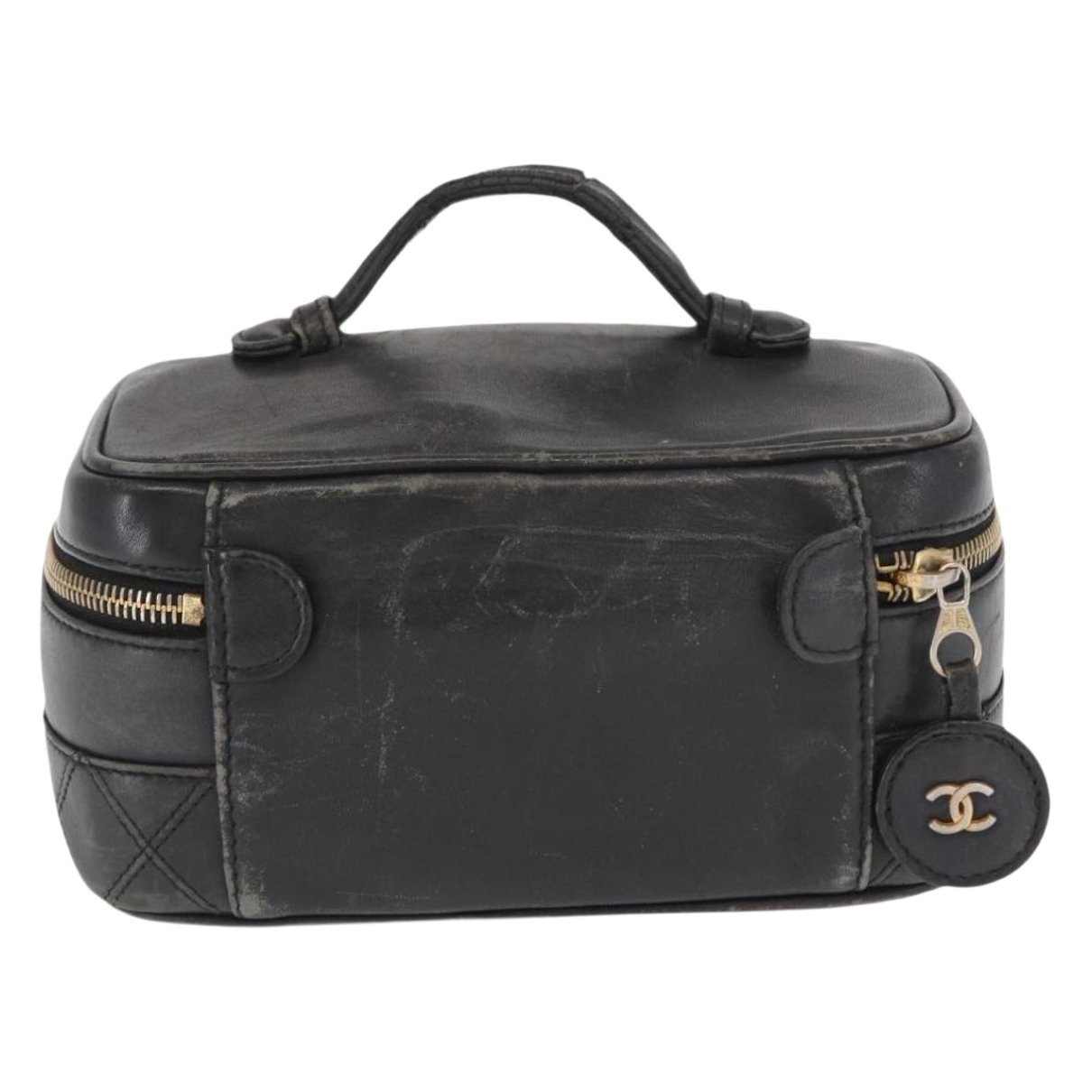 Vanity leather handbag
