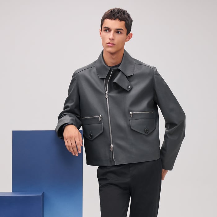 Orage Zipped Straight Cut Jacket With Flap Collar
