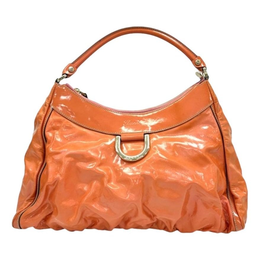 Abbey patent leather handbag