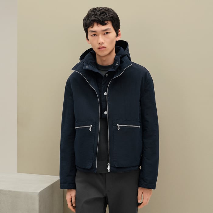 Marine Jacket With Removable Hood