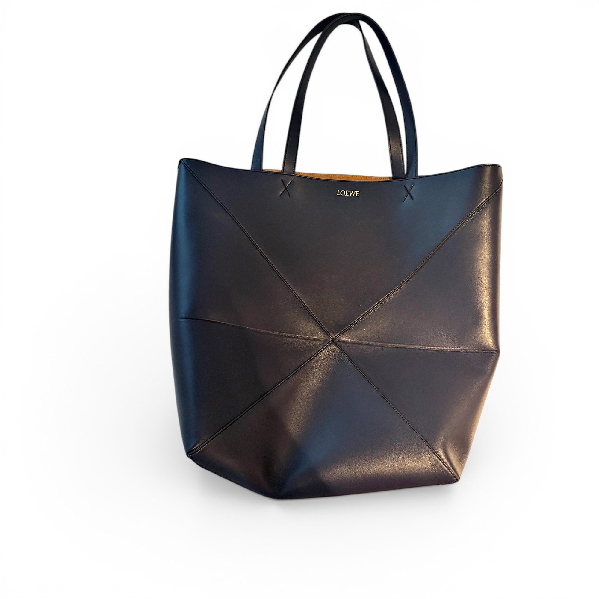 Puzzle Fold leather tote