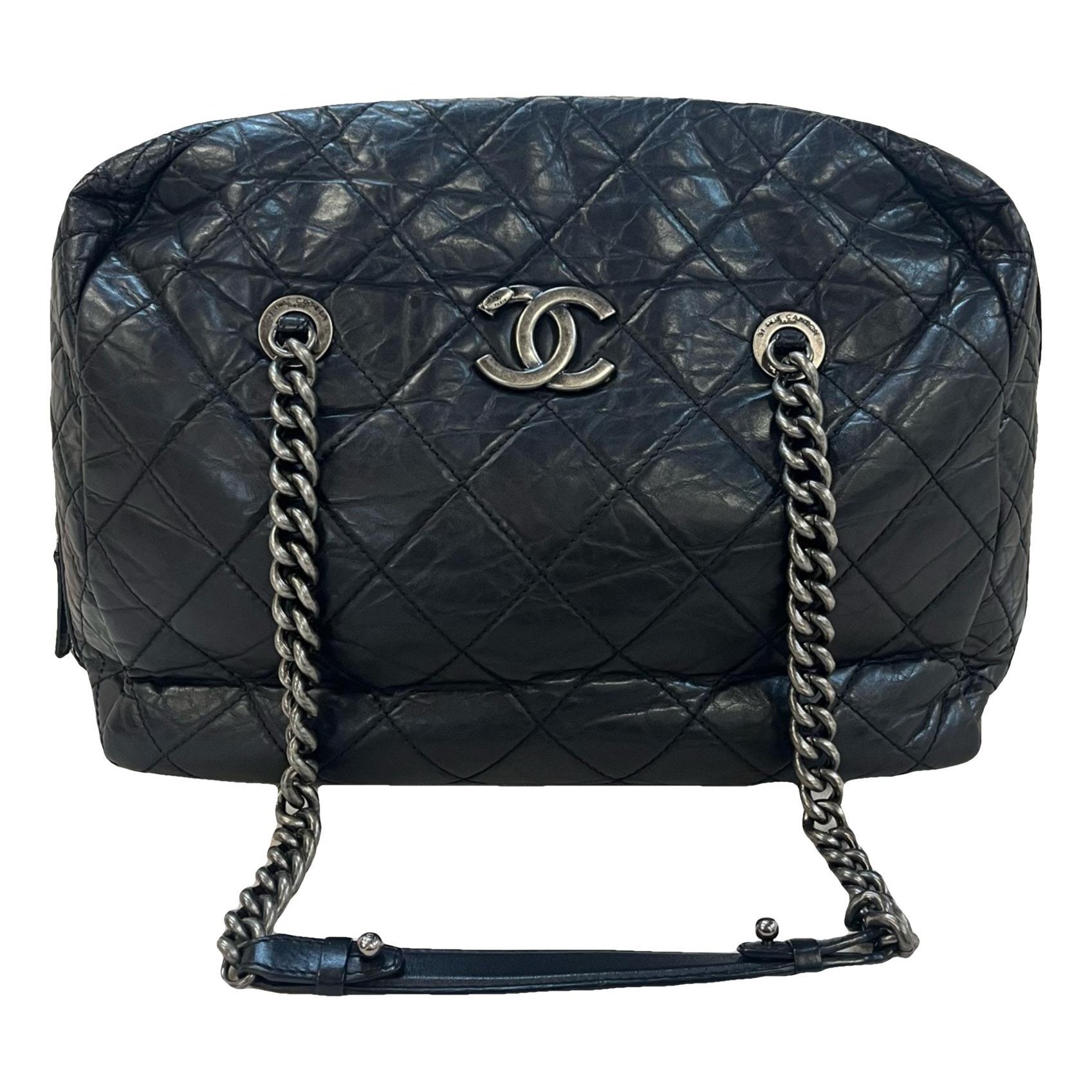 Trendy CC Bowler leather handbag