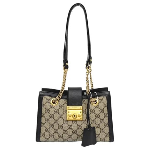 Padlock leather handbag