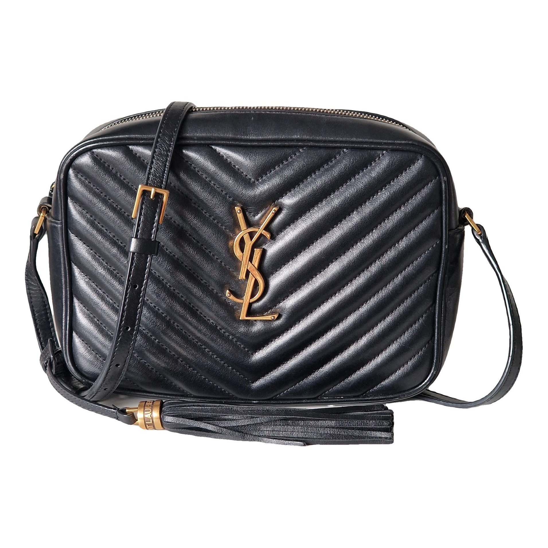 Camera Lou leather crossbody bag