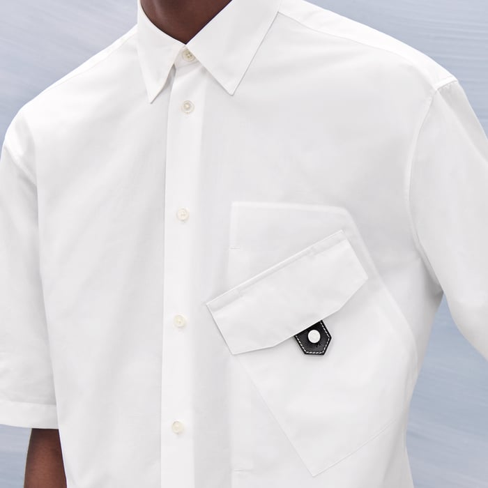 Blanc Short-sleeve Straight Cut Shirt