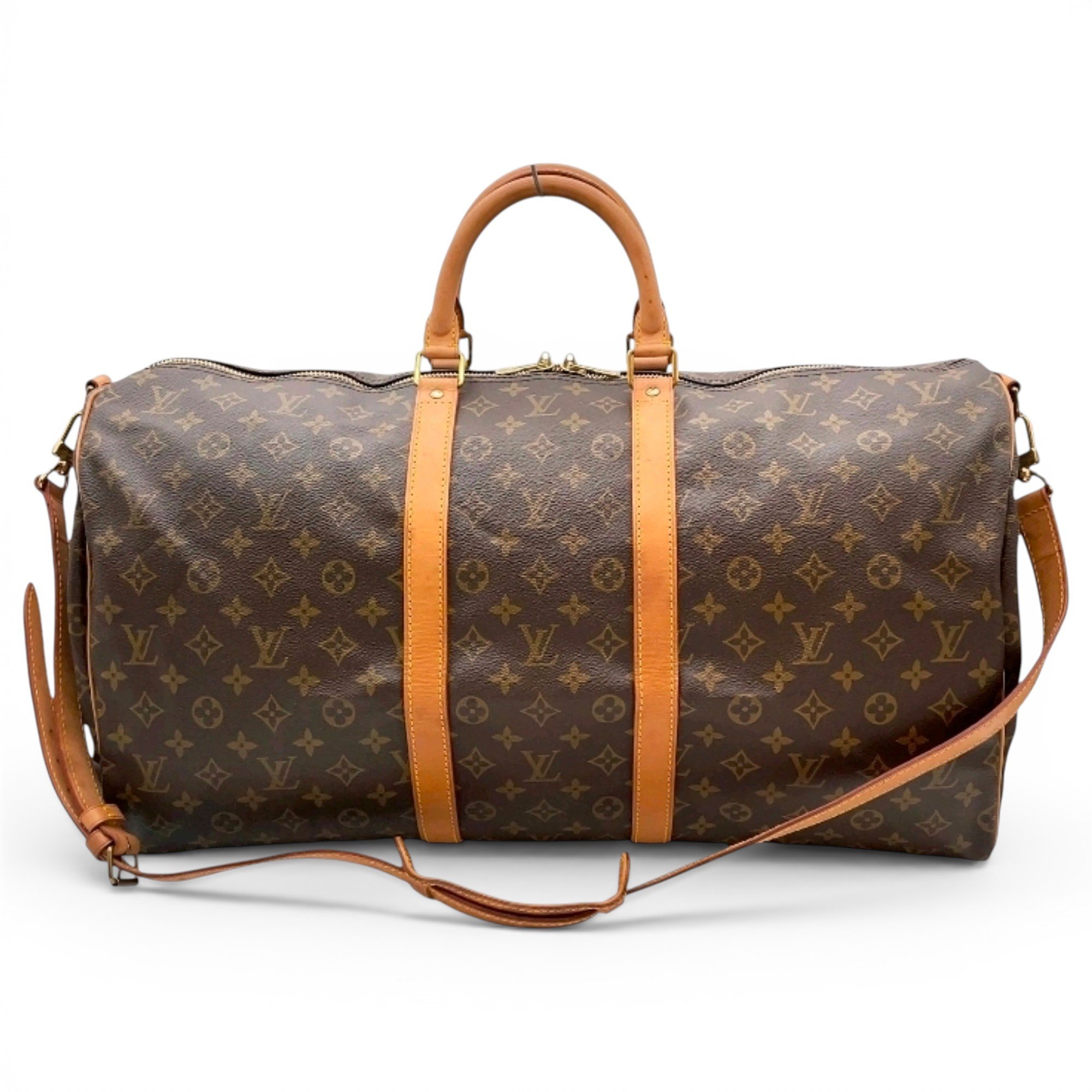 Keepall leather travel bag