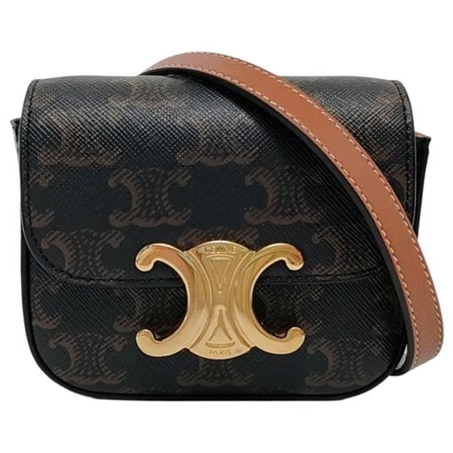 Celine Triomphe leather mini bag
