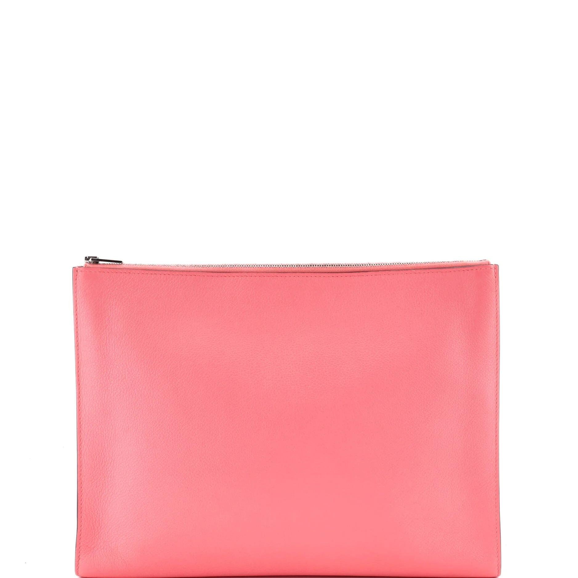 Leather clutch bag