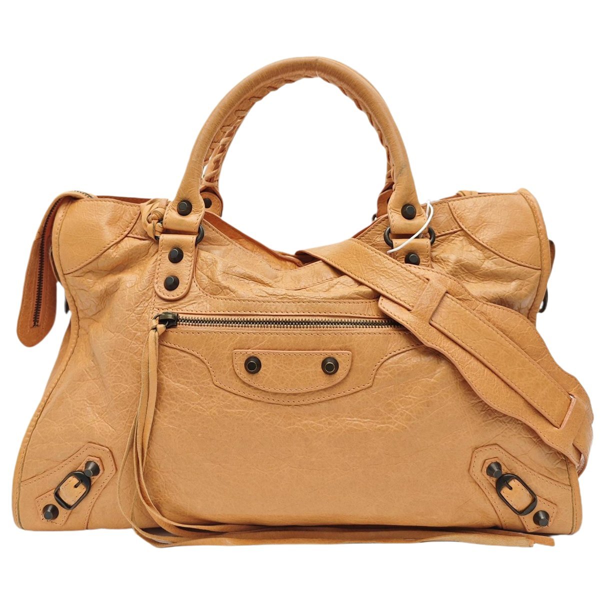 City leather handbag