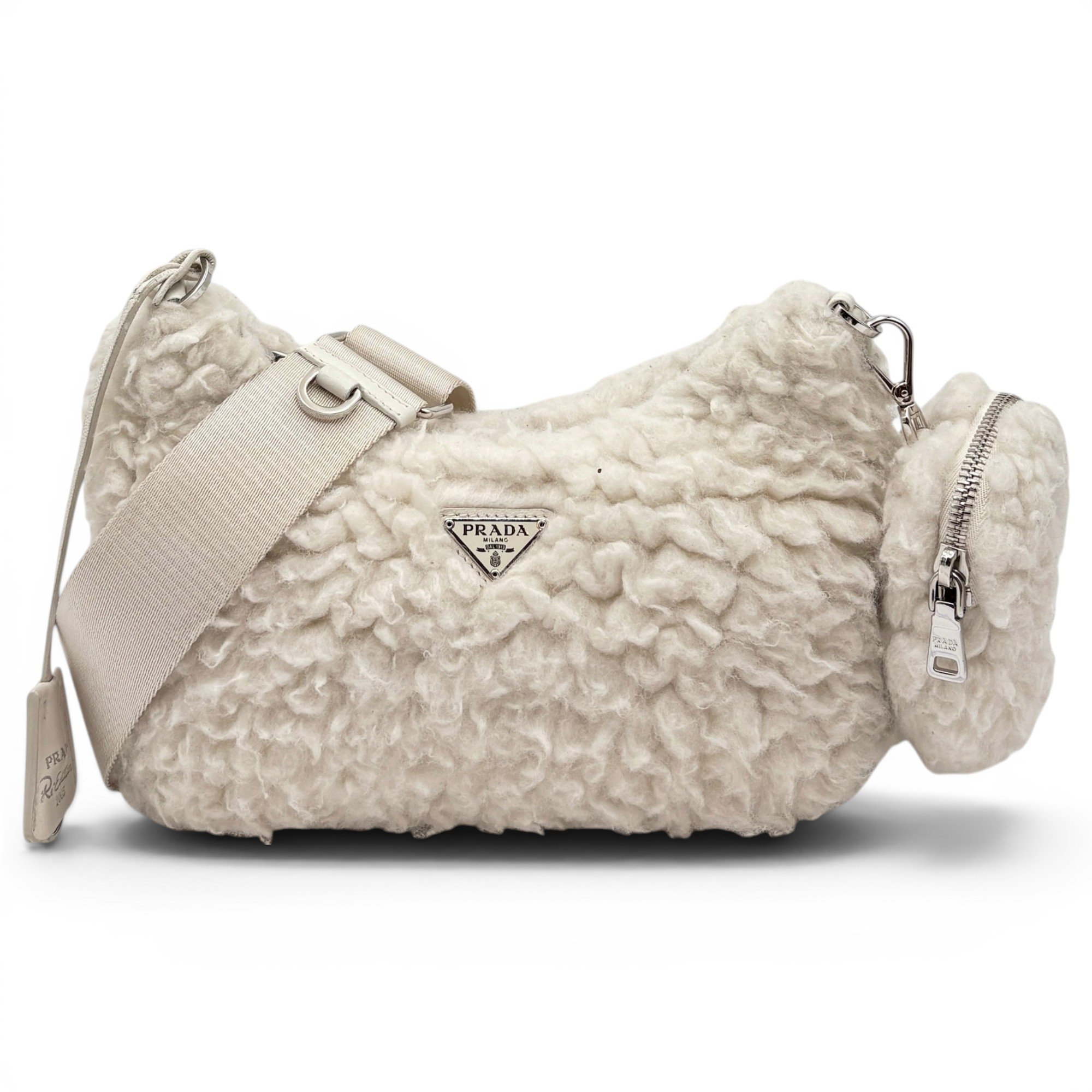 Re-Edition 2000 faux fur handbag