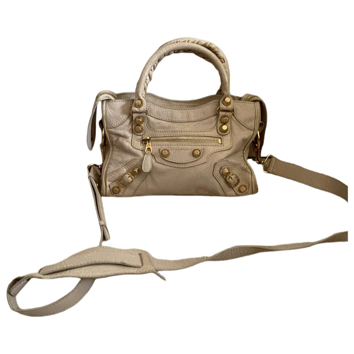 City leather handbag