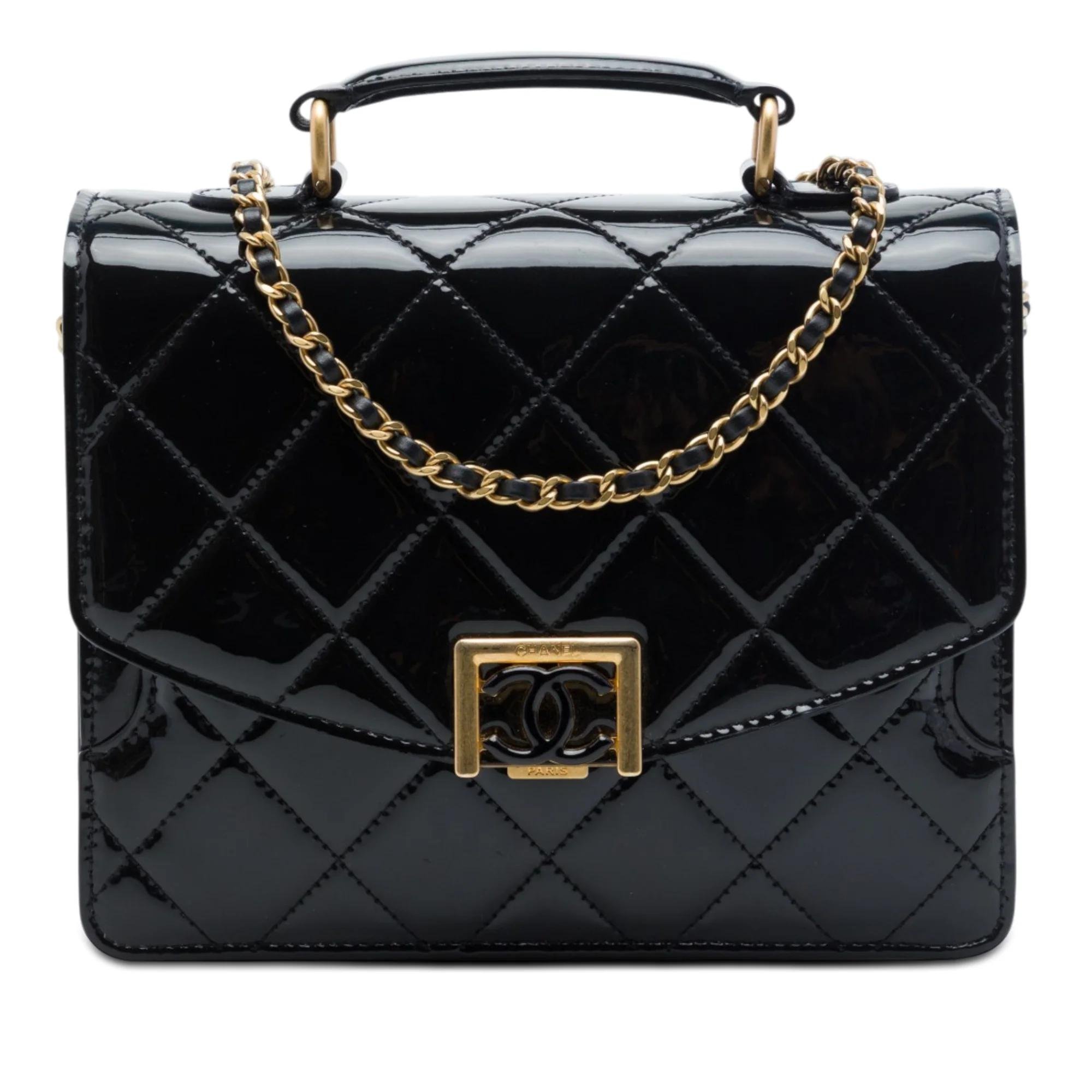 Patent leather handbag
