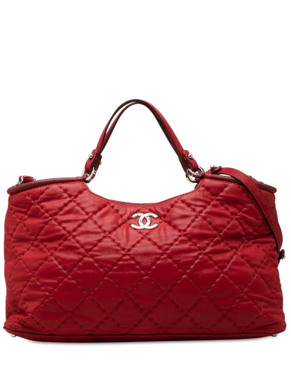2012 Small Quilted Iridescent Calfskin Sea Hit Tote satchel